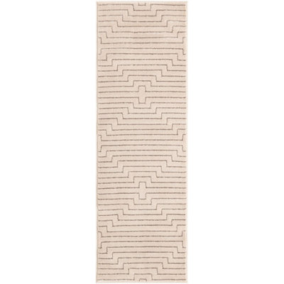 Tapis contemporain blanc et argenté Omotayo