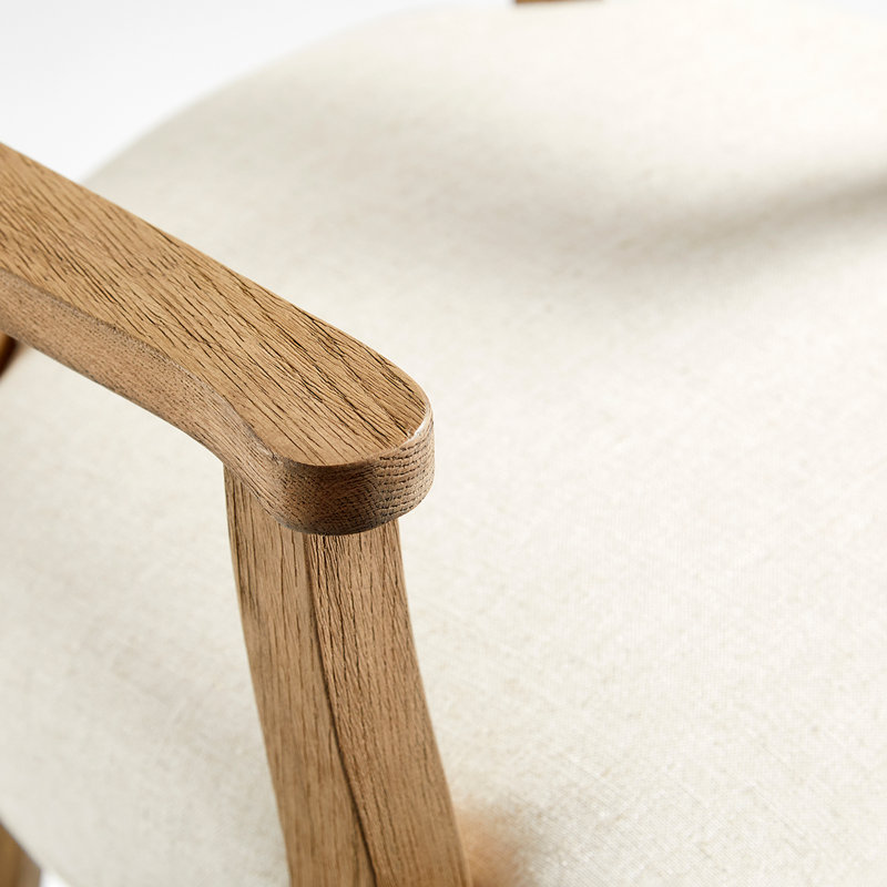 Prater Upholstered Stool with Solid Wood Frame