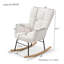 Chaise berçante rembourrée avec chaise berçante et fauteuil berçant rembourré avec dossier haut et fauteuil à dossier haut Chaise d'appoint confortable pour le bureau de la chambre à coucher-635665556