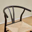 Set Of 2 Chairs - Mid-Century Dining Chairs - Natural Wood Color Frame With Woven Seat-1650437414