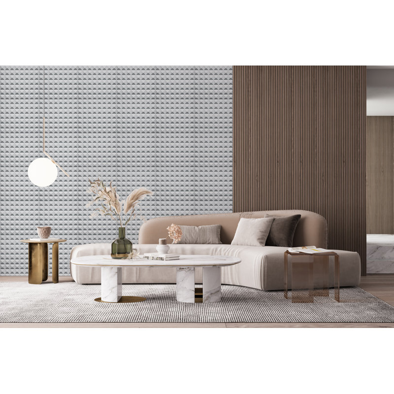 Panneau mural 3D blanc 19,7 po x 19,7 po Falkirk Ross (paquet de 5)