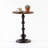 20.87'' Vintage Round Accent Table with Ornate Pedestal Natural Metal or Living Room&Bedroom-1468442589