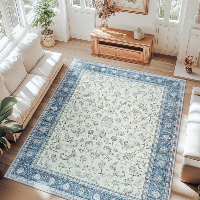 Large Tranditional Rugs Living Room Rug Washable Bedroom Rug Non-Slip Colorful Vintage Accent Floor Carpet For Home Decor