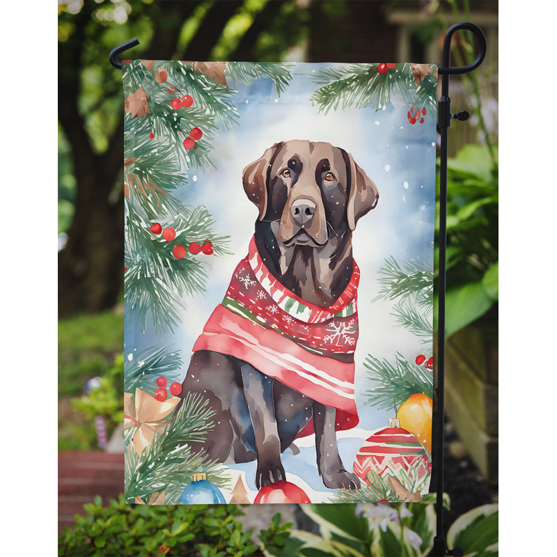 Polyester double face Noël, H 15,5 po x l 11,25 po