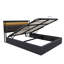 Modern Upholstered Ottoman Storage Bed With LED Headboard & USB-C Port, Industrial Bed Frame-2102428213-2112933360