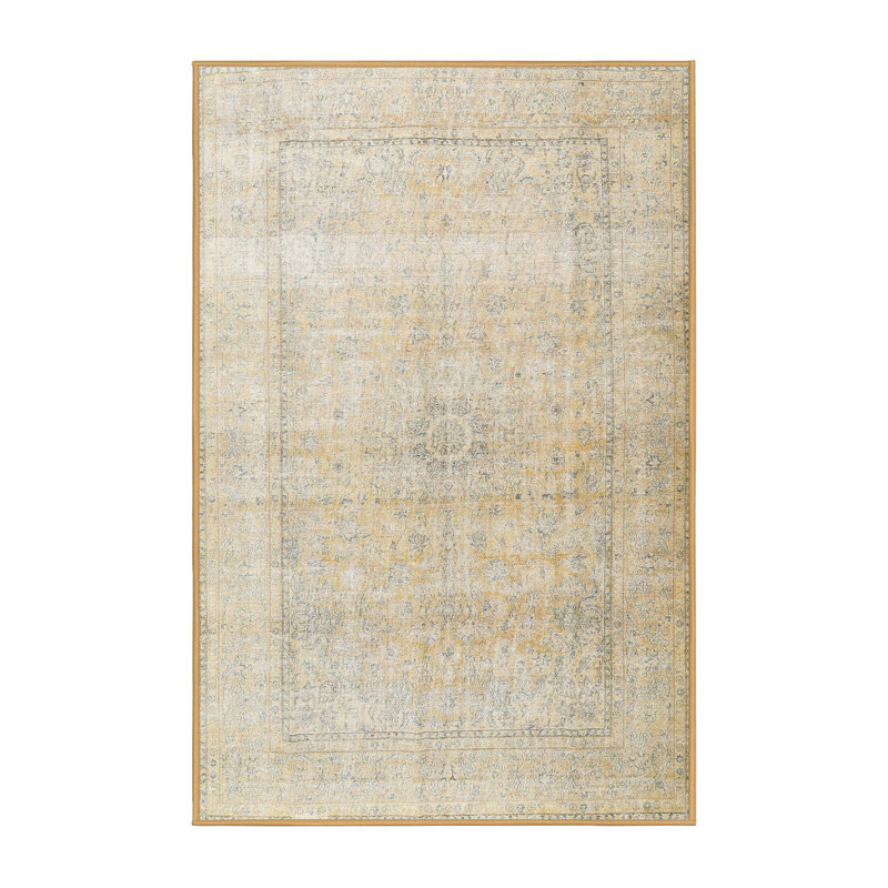 Tapis beige traditionnel/rose pâle Crenwick, Rectangle 2 pi x 3 pi