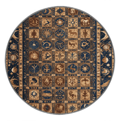Machine Washable French Gray Area Rug