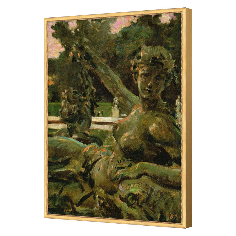 Nymph And Cupid Print by Grand Archives, 23" H x 16" W, Gold