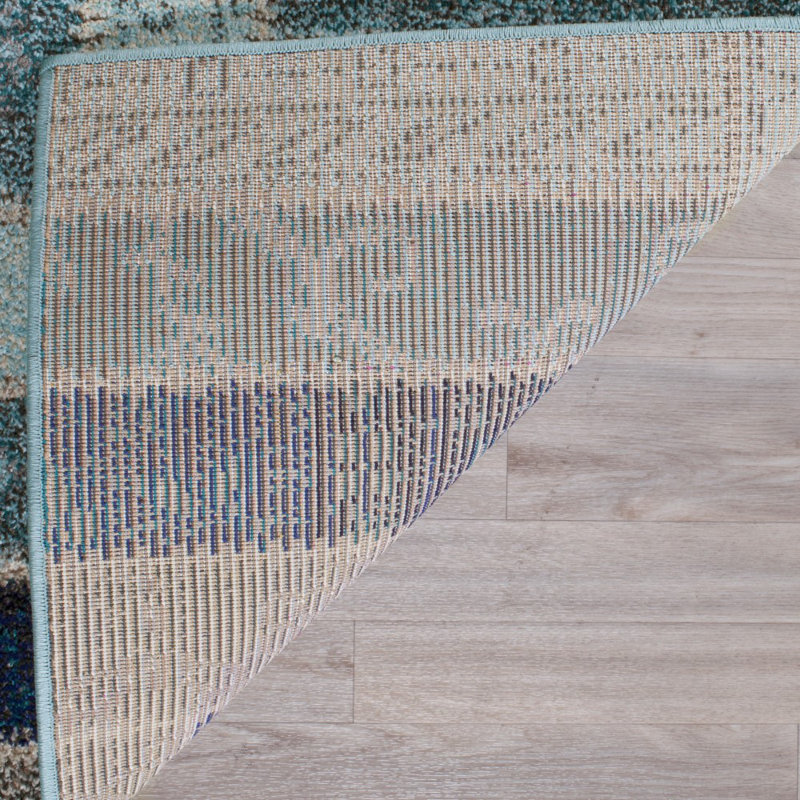 Suzan Geometric Hand Woven Area Rug, Rectangle 122 x 170 cm