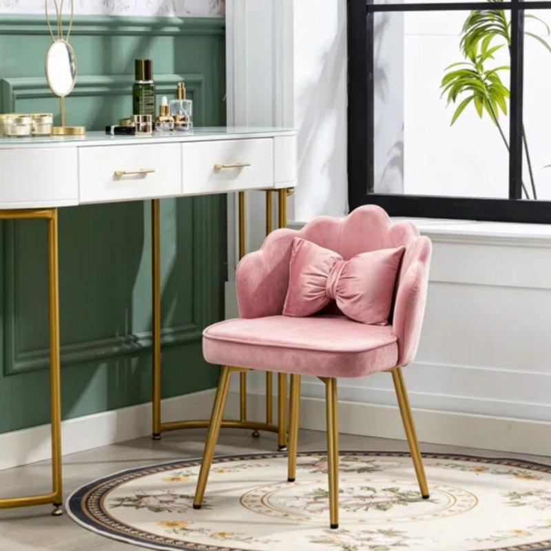 Manufactured Wood Accent Stool, Pink