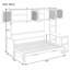 Lit escamotable double avec bureau et armoires en rotin, lit mural peu encombrant-1712719318
