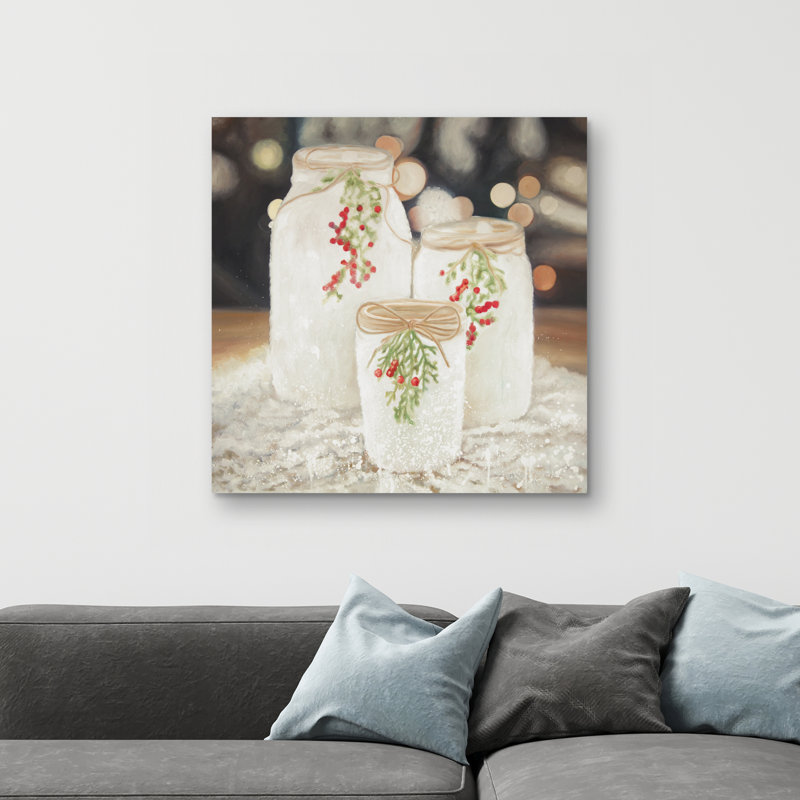 Christmas candles - 32"x32" art on canvas