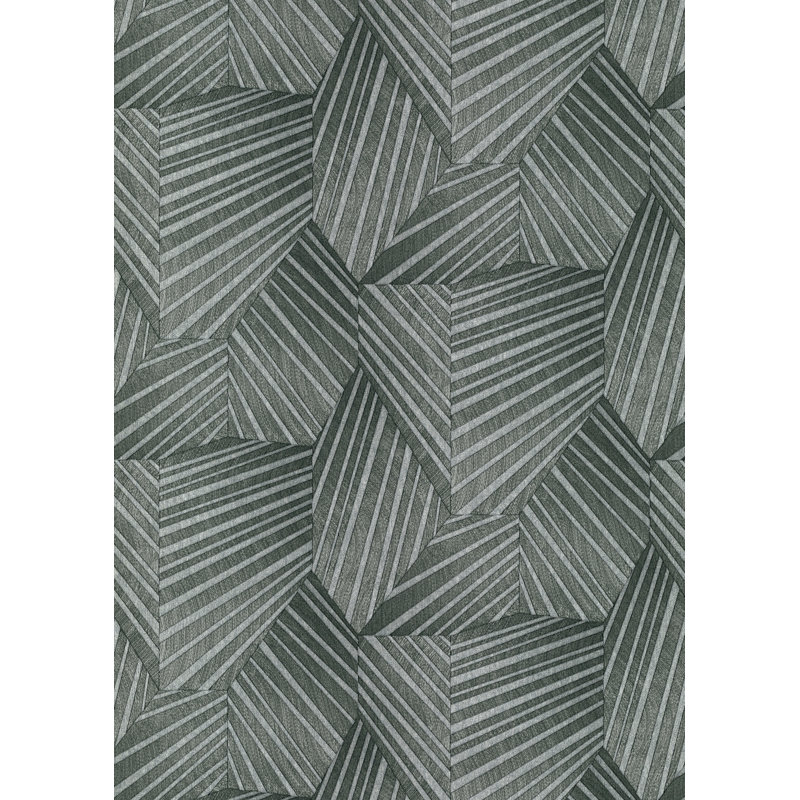 Panneau de papier peint texturé L 2,8 pi x l 21 po, Noir / argent