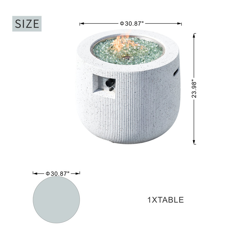 Magnesium Oxide Outdoor Fire Pit Table