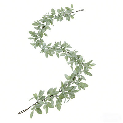  Artificial Flocking Rabbits Ear Leaf Rattan Fireplace Door Hanging Spring and Summer Artificial Green Plants Sheep Ear Leaf Vines Decoration