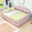 Tamez Full Wooden Daybed Frame with Shall Shaped Backrest and Trundle-1494091386