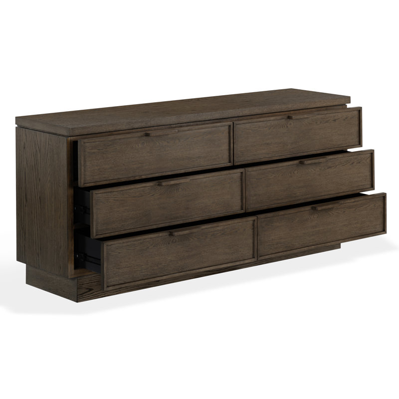 Commode 6 tiroirs Kodi, Dark Brown Oak