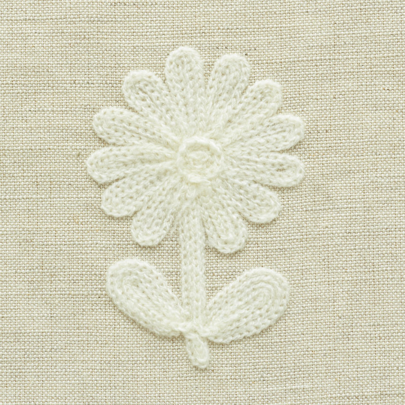 Tissu brodé Paley, Naturel