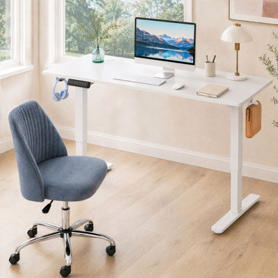 Ergonomic Home Office Desk And Chair Set, Standing Desk And Chair Combo, Adjustable