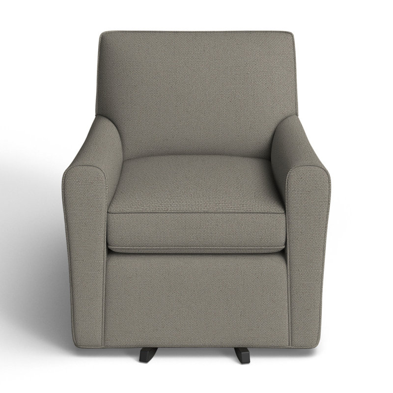Mikeno Upholstered Swivel Armchair, Ida Gray
