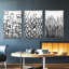 Ensemble de 3 pièces encadrées sur toile imprimées Effervescence I-97706276-97706275