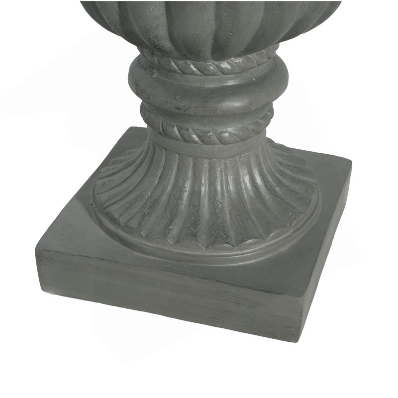 Outdoor Garden Urn Planter, Gray, Gray