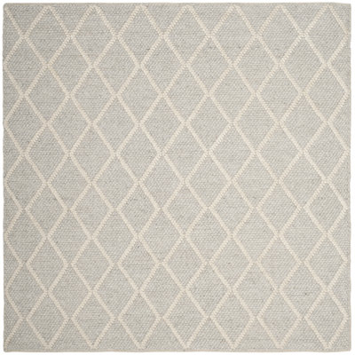 Russo Silver Ivory Flatweave Geometric Rug