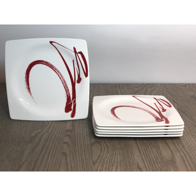 Red Vanilla Paint It 10.5" Bone China Dinner Plate