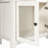 Modern Farmhouse Wooden Bookcase and Storage Cabinet with Tempered Glass Doors and 3 Upper Shelves-171830862
