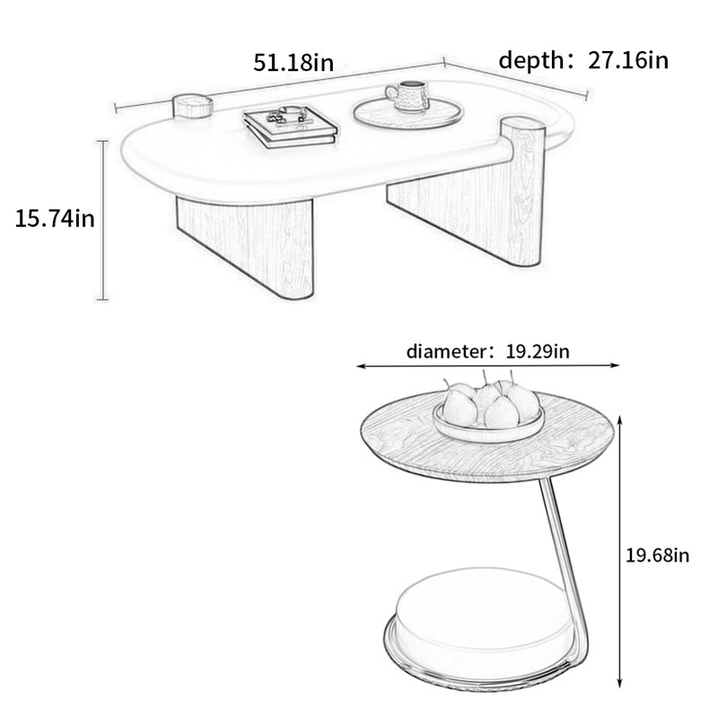 Charland, H 15,74 po x L 51,18 po x l 27,16 po, Crème / brun foncé, Argent/brun foncé