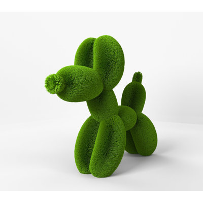 Outdoor Animal Balloon Dog Topiary Green Figures