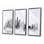 «Seattle Black Silhouette - Cityscape», ensemble d'art mural sur toile-138160272-138160275