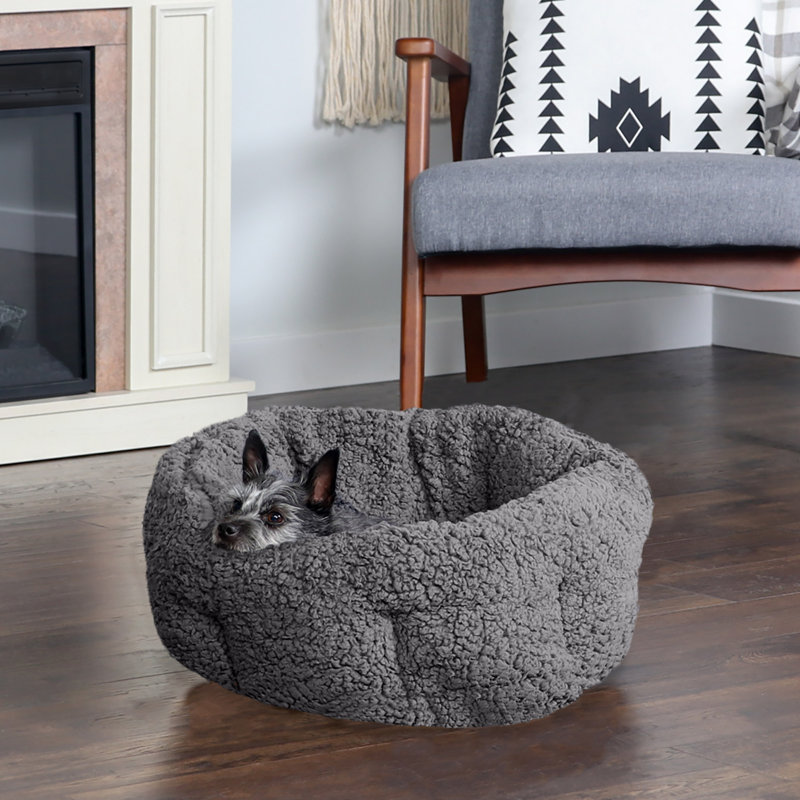 Polyester Pet Bed, Charcoal Gray, Small (20" W x 20" D x 12" H)
