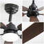 Ventilateur de plafond 52 pouces avec 6 lumières à DEL et 5 pales pour moteur d'intérieur