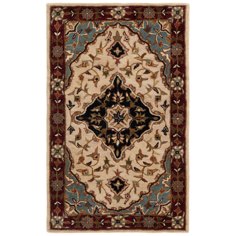Balthrop Hand Tufted Wool Oriental Rug, Rectangle 3' x 5'