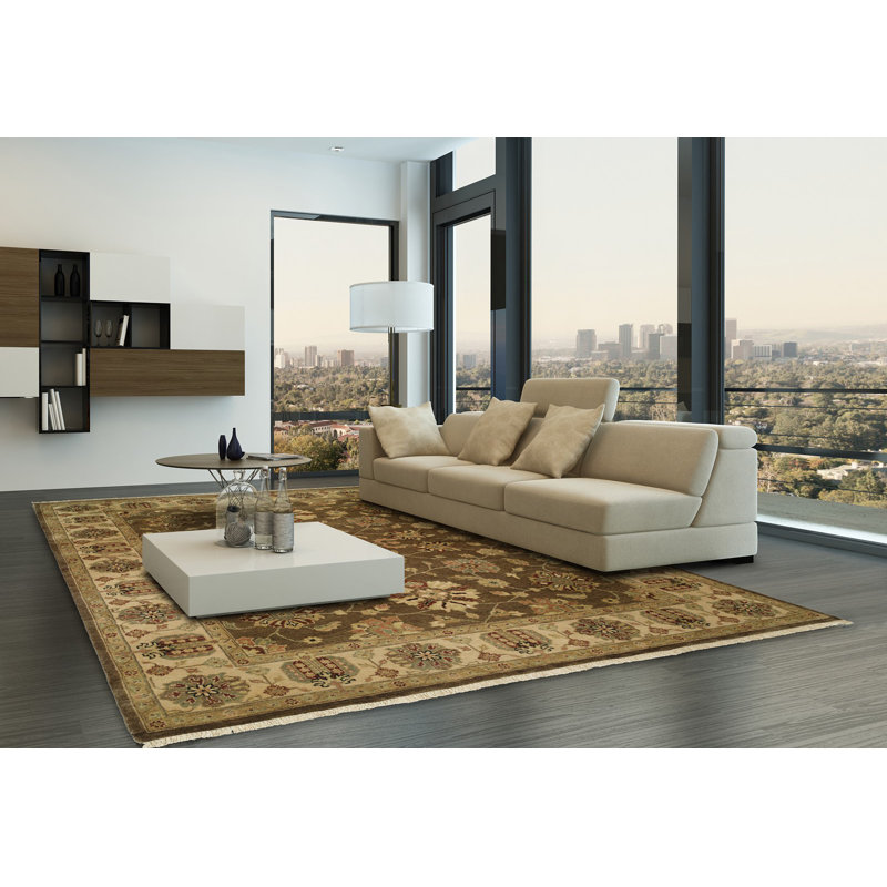 Wool Oriental Area Rug, Square 6'