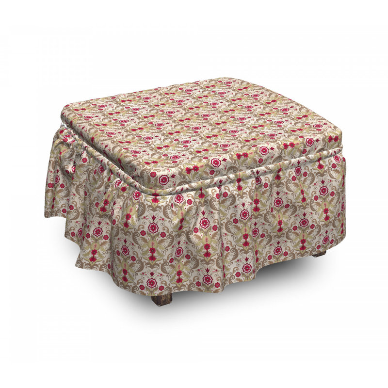Housse pour repose-pieds floral classique classique