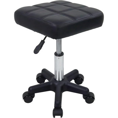 Square Rotating Stool With Wheels