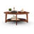 Monterey 48 in. L Oval Mid-Century Modern Wood Coffee Table in Warm Chestnut Finish; Tabletop Thickness 0.5 in. , Modern Take on Mid-Century Design; Accent Piece for Living Room, Living Room Furniture