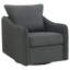 Fauteuil pivotant rembourré gris anthracite Nikko-1025562685