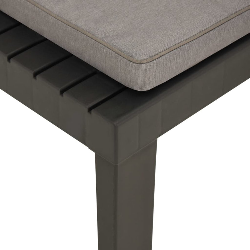 Chaise de patio avec coussins Rocelin, gris