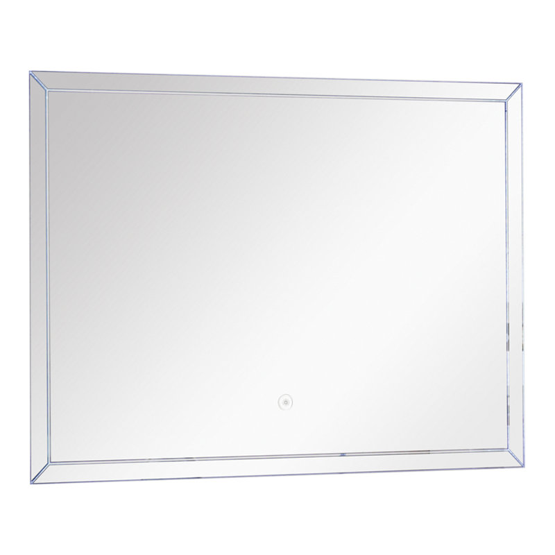 Miroir à fixation murale del-rétroéclairé Rivas, H 21,65 po x L 29,53 po