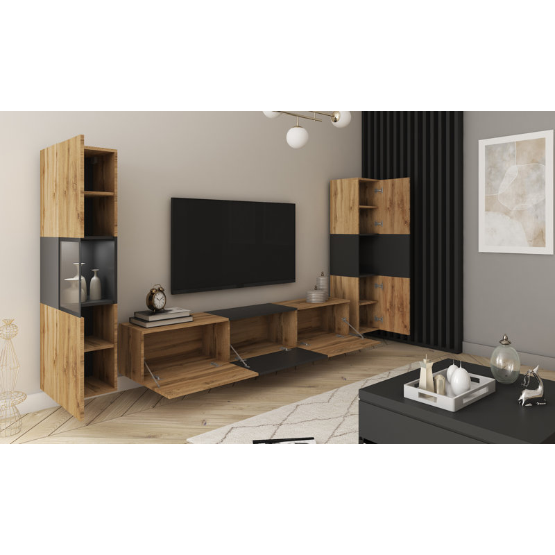 Wallunit With Led Lighting, Set 3 Pcs.