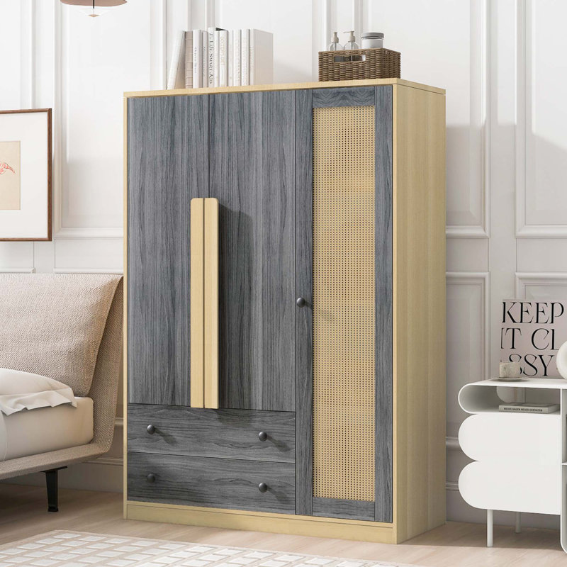 Caldeira Armoire, Grey/Natural