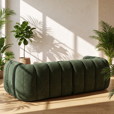 Canapé Cloud 5 places Welike Furniture, 220 cm (L) x 95 cm (P) x 61 cm (H), en mousse pure chenille.