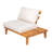 Solterra 5-Piece Modern Rustic Acacia Wood Patio Sectional Sofa Set with Weather-Resistant Comfort