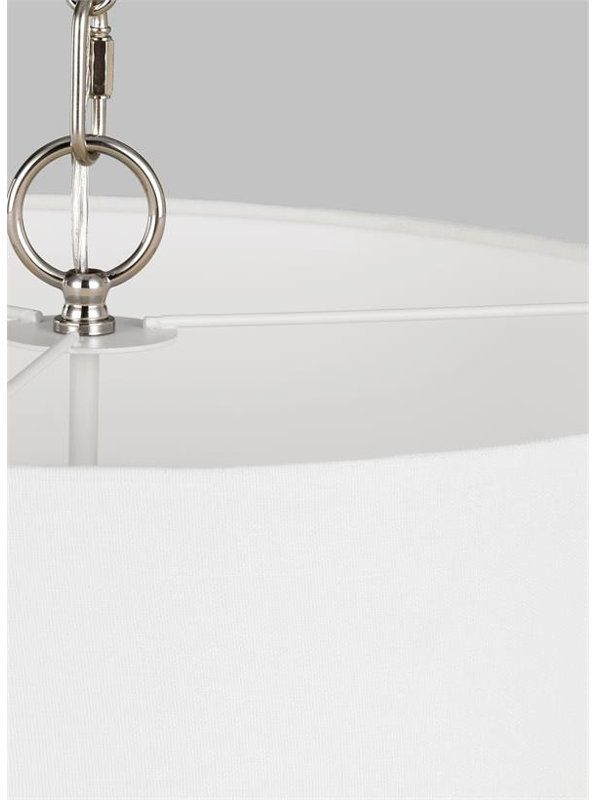Tanyel 3-Light Chandelier, Polished Nickel