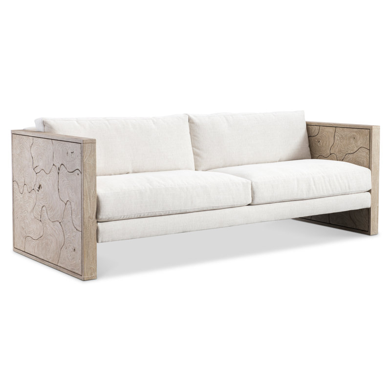 Madura Outdoor Loveseat, White, Seat Oat