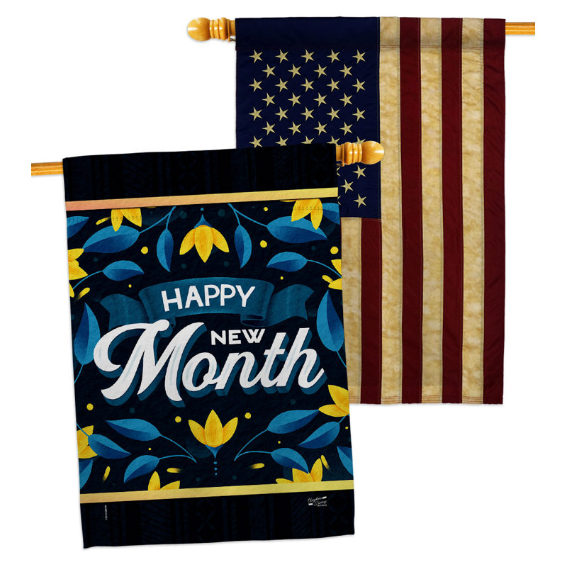 Drapeau de maison en polyester / mélange 40 po x 28 po