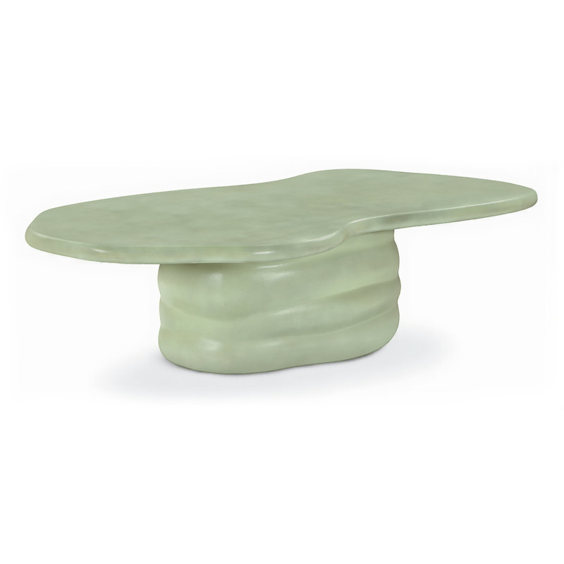 Branna Indoor/Outdoor Concrete Coffee Table, Green